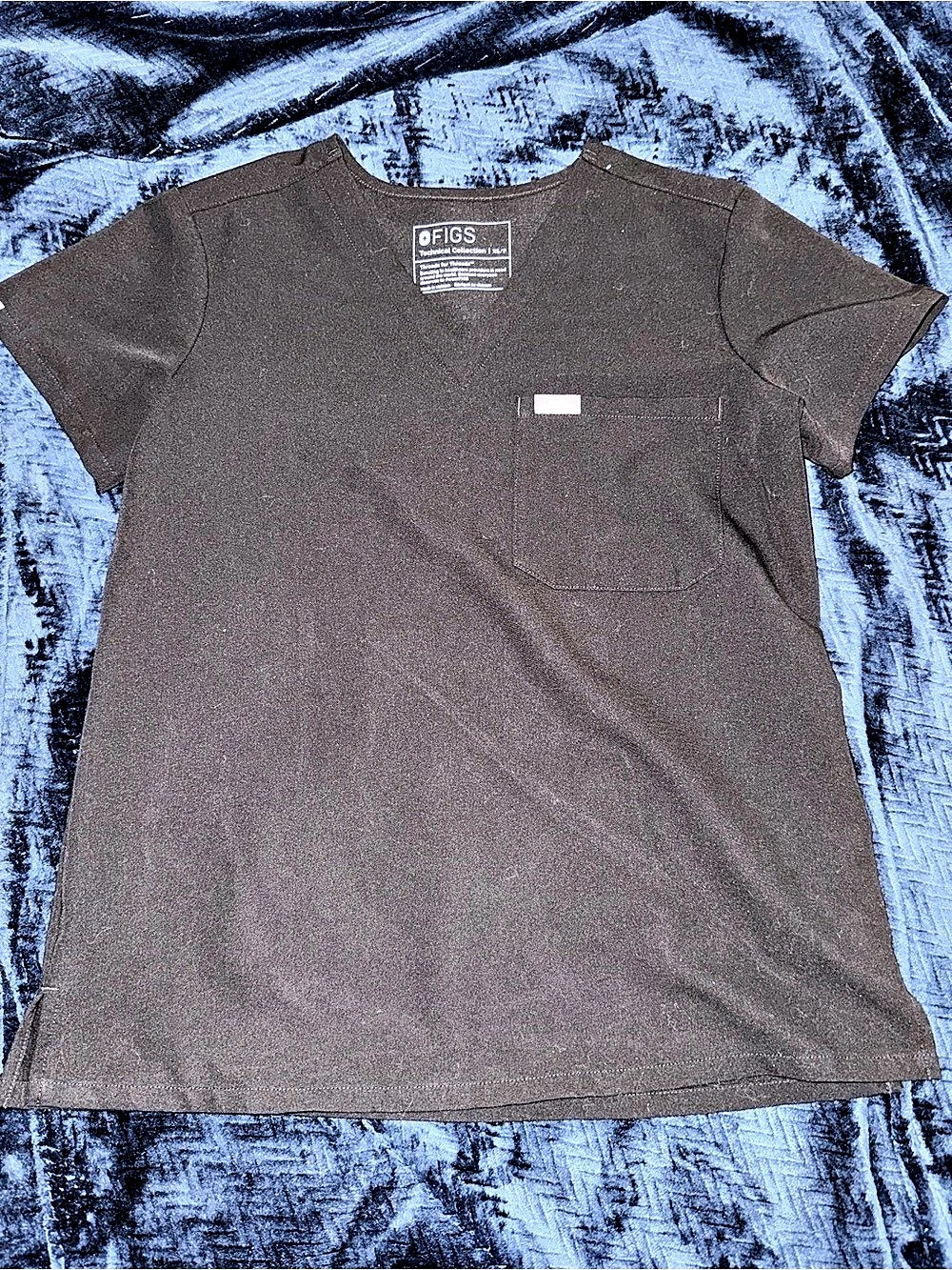 FIGS Catarina One-Pocket Scrub Top Women's Short Sleeve Brown